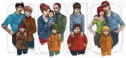 realistic south park family portrait